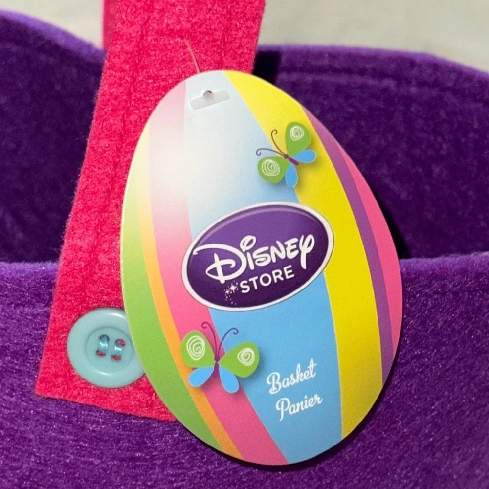 Disney Store Bambi Flower Skunk Purple Felt Easter Basket Trick or Treat Bag NWT